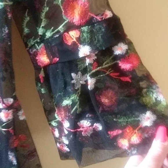Embroidered sheer jacket - Picture 3 of 6